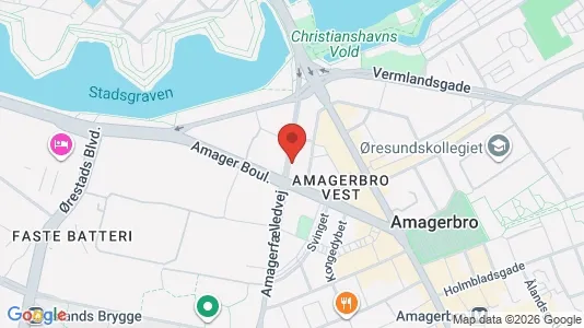 Lejligheder til salg i København S - kort over placeringen