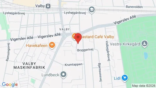 Lejligheder til salg i Valby - kort over placeringen