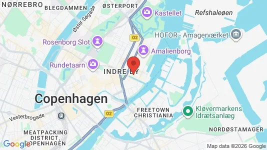 Lejligheder til salg i København K - kort over placeringen
