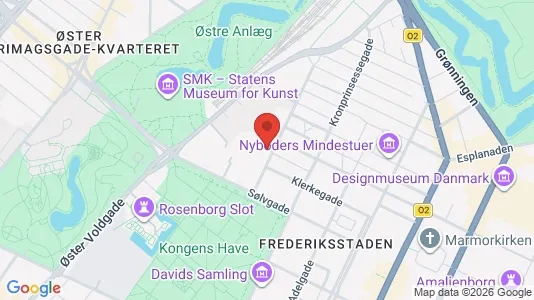 Lejligheder til salg i København K - kort over placeringen