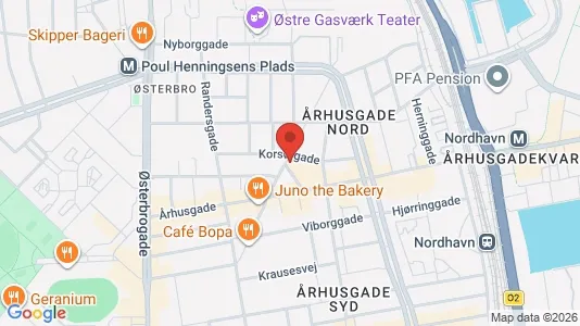 Lejligheder til salg i Østerbro - kort over placeringen