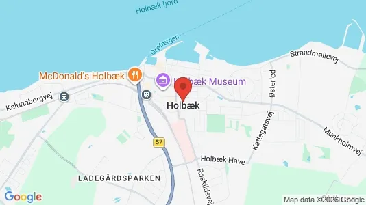 Lejligheder til salg i Holbæk - kort over placeringen