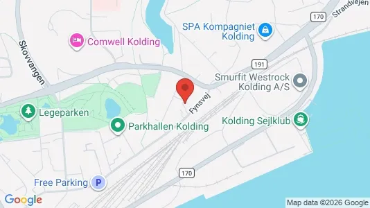 Lejligheder til salg i Kolding - kort over placeringen