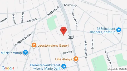 Lejligheder til salg i Randers SV - kort over placeringen