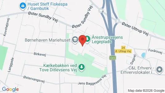 Lejligheder til salg i Aalborg Centrum - kort over placeringen