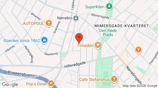 Lejligheder til salg i Nørrebro - kort over placeringen