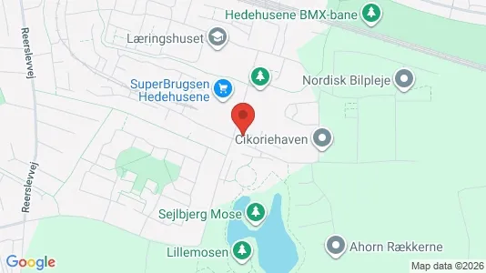 Lejligheder til salg i Hedehusene - kort over placeringen