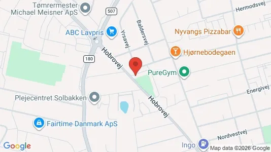 Lejligheder til salg i Randers NV - kort over placeringen
