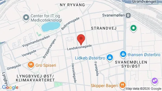 Lejligheder til salg i Østerbro - kort over placeringen