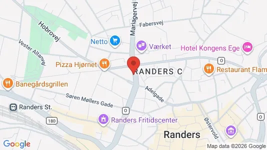 Lejligheder til salg i Randers C - kort over placeringen