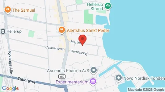 Lejligheder til salg i Hellerup - kort over placeringen