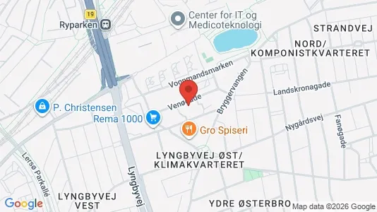 Lejligheder til salg i Østerbro - kort over placeringen