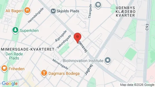Lejligheder til salg i Nørrebro - kort over placeringen
