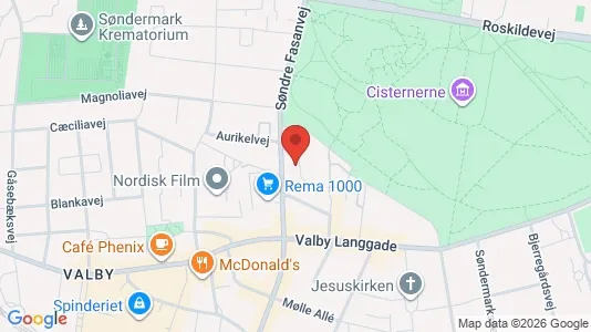 Lejligheder til salg i Frederiksberg - kort over placeringen