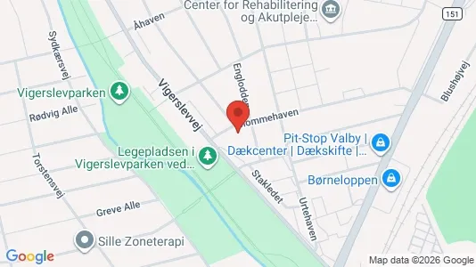 Lejligheder til salg i Valby - kort over placeringen