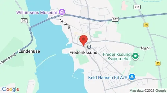Lejligheder til salg i Frederikssund - kort over placeringen