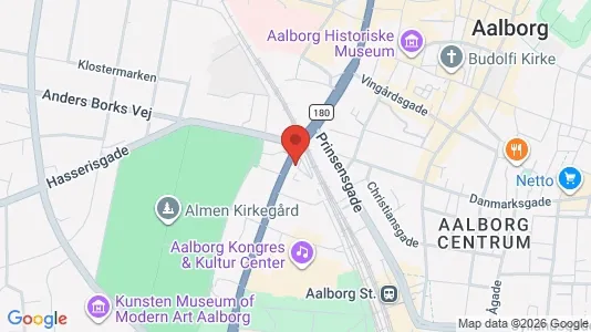 Lejligheder til salg i Aalborg Centrum - kort over placeringen