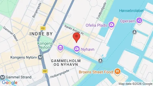 Lejligheder til salg i København K - kort over placeringen