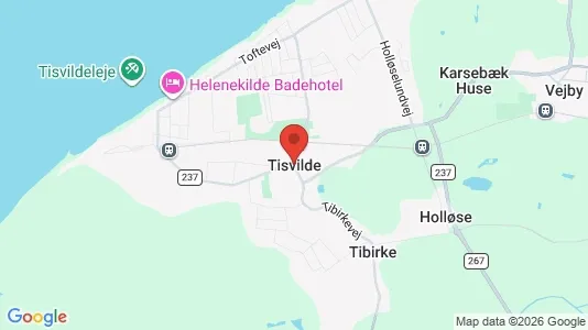 Lejligheder til salg i Tisvildeleje - kort over placeringen