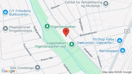 Lejligheder til salg i Valby - kort over placeringen