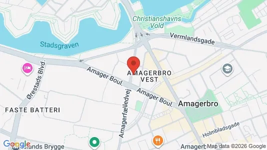 Lejligheder til salg i København S - kort over placeringen
