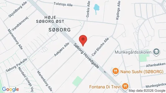 Lejligheder til salg i Søborg - kort over placeringen