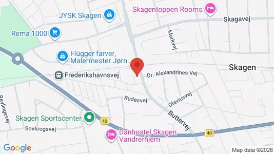 Lejligheder til salg i Skagen - kort over placeringen