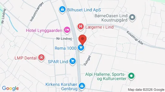 Lejligheder til salg i Herning - kort over placeringen