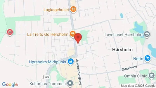 Lejligheder til salg i Hørsholm - kort over placeringen