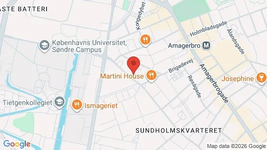 Lejligheder til salg i København S - kort over placeringen