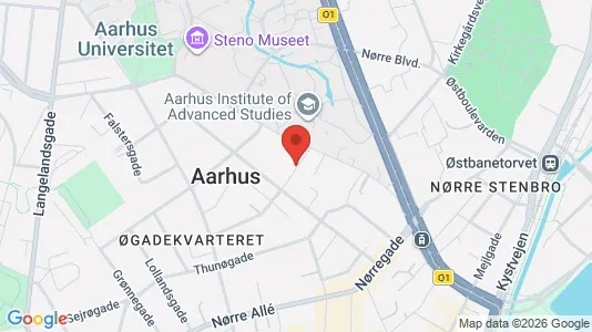 Lejligheder til salg i Århus C - kort over placeringen