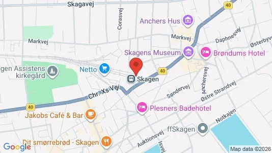 Lejligheder til salg i Skagen - kort over placeringen