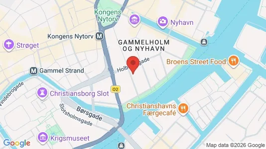 Lejligheder til salg i København K - kort over placeringen
