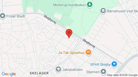 Lejligheder til salg i Risskov - kort over placeringen