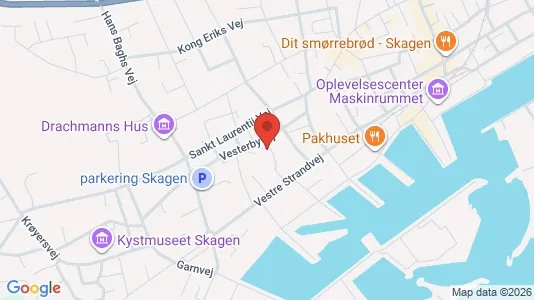 Lejligheder til salg i Skagen - kort over placeringen