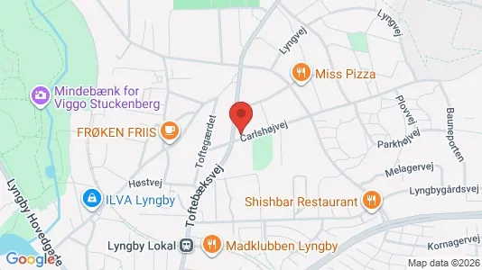 Lejligheder til salg i Kongens Lyngby - kort over placeringen