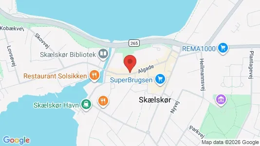 Lejligheder til salg i Skælskør - kort over placeringen