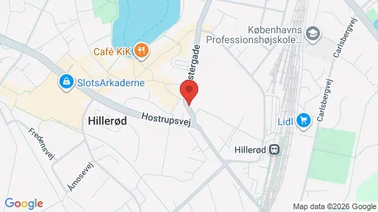 Lejligheder til salg i Hillerød - kort over placeringen