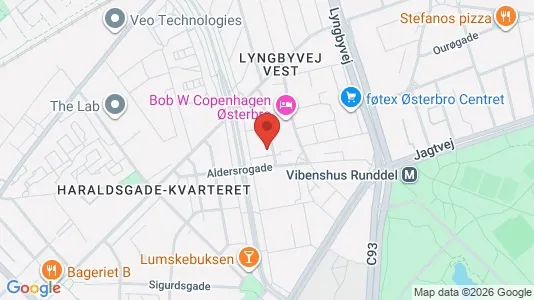 Lejligheder til salg i Østerbro - kort over placeringen