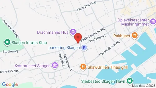 Lejligheder til salg i Skagen - kort over placeringen