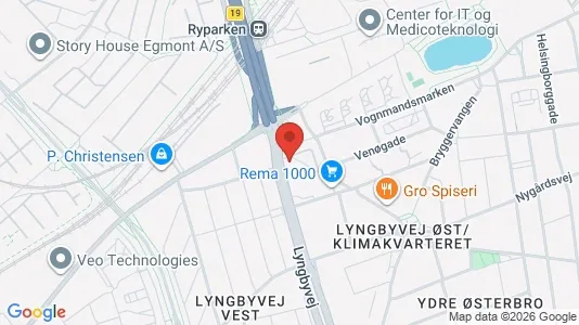 Lejligheder til salg i Østerbro - kort over placeringen