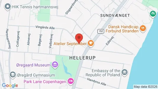Lejligheder til salg i Hellerup - kort over placeringen