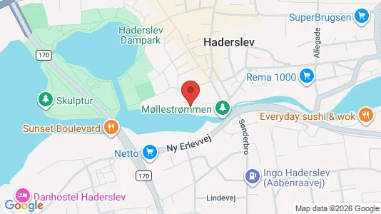 Lejligheder til salg i Haderslev - kort over placeringen