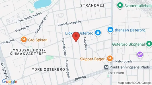 Lejligheder til salg i Østerbro - kort over placeringen