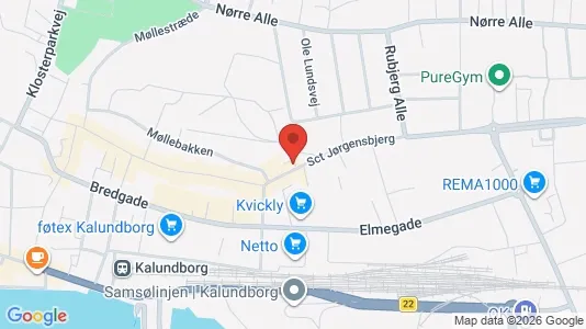 Lejligheder til salg i Kalundborg - kort over placeringen