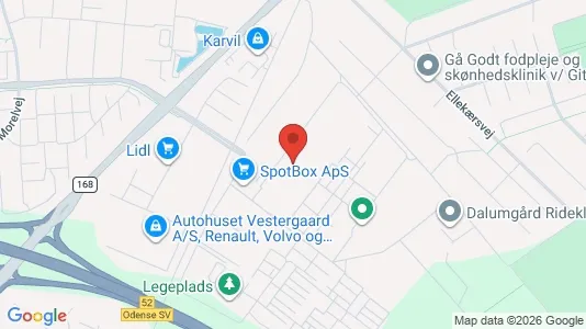 Lejligheder til salg i Odense SV - kort over placeringen