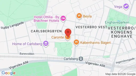 Lejligheder til salg i Vesterbro - kort over placeringen