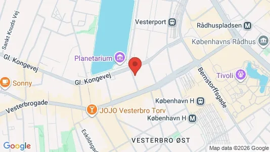 Lejligheder til salg i Vesterbro - kort over placeringen