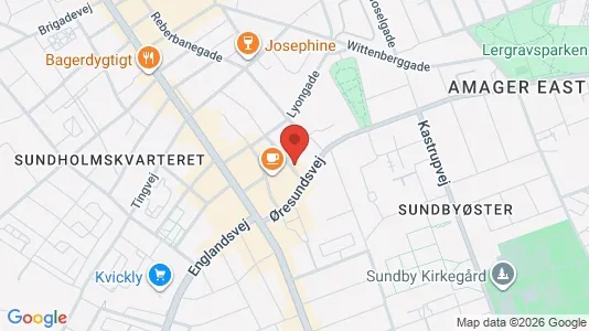 Lejligheder til salg i København S - kort over placeringen