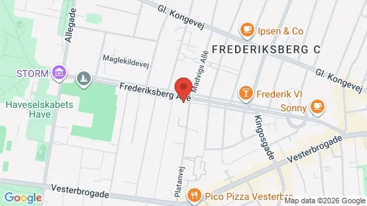 Lejligheder til salg i Frederiksberg C - kort over placeringen